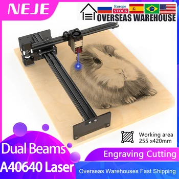 NEJE 3 Plus Laser Graverja Močan A40640 Modul Laser Cutter CNC Lesa Usmerjevalnik / Lasersko Graviranje / Laserski rezalni Stroj