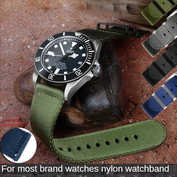 Najlon Watch Trak za Tudor Krmilo, Zunanji Športi Dihanje Natančnost Platno Hitro Sprostitev Moške Watchband 20 22 mm Pašček za Zapestje
