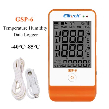 GSP-6 USB Temperatura Vlažnost Zapisovalnik Podatkov 16000 Točk za Hlajenje, Hladna Veriga Temp Diktafon Temperaturni Spremlja Senzor Sonde