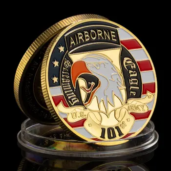 Vojaške Kovanec 101st Zraku Delitev Spominek ZDA Vojske Zbirateljskih pozlačeni Spominski Kovanec Kovanec Izziv