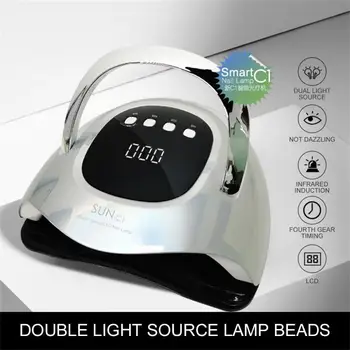 120W Smart Nohtov Sušenje UV/ LED Nohtov Lučka Za Manikuro Nail Art Gel lak Sušilni Stroj Z Velikim LCD na Dotik Strokovno