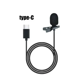 Mini Mikrofon Tip-c za zmanjšanje Hrupa Lavalier Clip-on Snemanje Mikrofon, Združljiv Za Ios Huawei Xiaomi