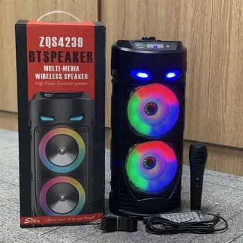 Nova Dual Zvočniki Bluetooth Zvočnik Brezžični Stolpec Visoko Moč Stereo Prenosni Zvočnik s Mikrofon za Družino Karaoke Party