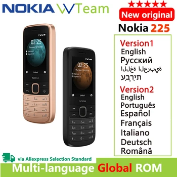 Nove in Originalne Nokia 225 4G Mobilni Telefon z Dvojno SIM Kartice Večjezični za 2,4 palčni z UKV-Radio 1150mAh Funkcijo Mobilnega Telefona