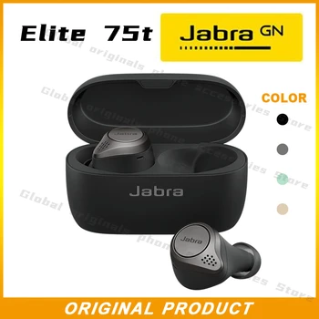 Original Jabra Elite 75t Res Brezžične Bluetooth Slušalke, Glasbo, Igre Športne slušalke slušalke Slušalke z Mikrofonom polnjenje box