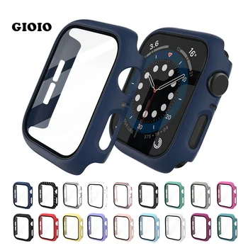 Steklo+Cover Za Apple Watch Primeru 8 7 6 SE 5 3 iWatch Accessorie Zaščitnik Zaslon Apple Watch Serie 38 40 41 42 44 45 49 mm Primerih