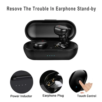 Mini V Uho Bluetooth-združljive Slušalke Mini Slušalke Športne Slušalke s Polnjenjem Polje Športna Fitnes Brezžične Slušalke