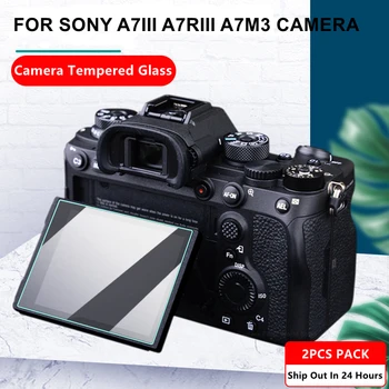 2PCS A7III Fotoaparat Stekla 9H Trdnosti, Kaljeno Steklo Ultra Tanek Zaslon Zaščitna folija za Sony A73 A7M3 A7RIII A7R3 a7r iii