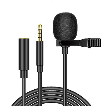 Prenosni 3,5 mm Mini Mikrofon 1,5 m Žično Jack Vtič Priključek USB Lavalier Kondenzator Mikrofon Za Telefon, PC River Clip-on River Mic