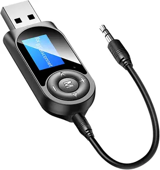 Bluetooth 5.0 Sprejemnik USB Adapter 4 V 1 Brezžični 3.5 mm AUX Priključek Audio Sprejemnik/Oddajnik Za TV PC Avto Slušalke, Komplet Set