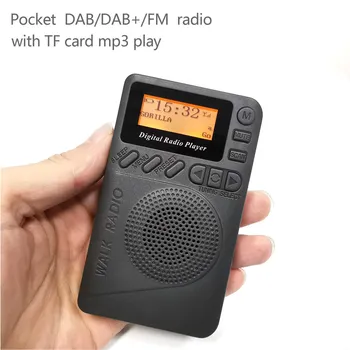 Žep DAB/DAB+ Digitalni Radio FM, LCD-Zaslon Dober Zvok Zvočnikov z Dolgo Življenjsko dobo Mini Prenosni Radijski Sprejemnik