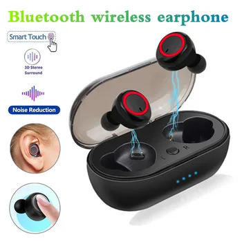 Brezžične Slušalke Bluetooth Stereo Slušalke za V Uho Touch Kontrole Brezžične Slušalke z Mikrofon Brezžični Bluetooth 5.0 Slušalke