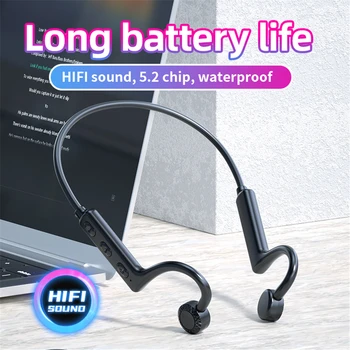 Brezžična Bluetooth Slušalka Kosti Izvajanje Kavljem Slušalke Nepremočljiva Zunanji Stereo HI-fi Športne Slušalke z Mikrofonom