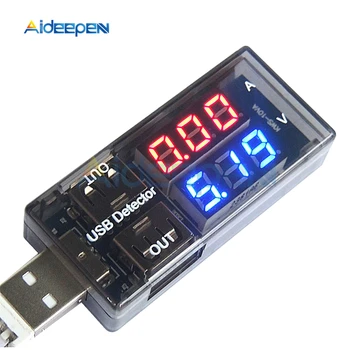 10pcs/Veliko USB Voltmeter Ampermeter Current Tester Napetosti Digitalni LCD Zaslon Napajanje Zmogljivost Baterije Tester za Merjenje Polnilnik USB