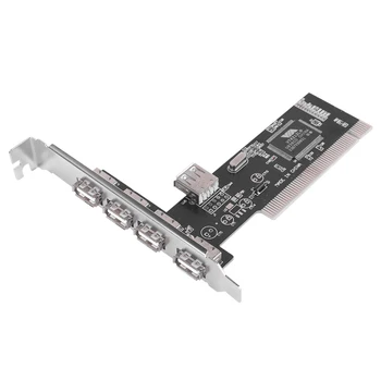 Namizni USB PCI Krmilnik za Kartice 4 Vrata 480Mb/s PCI USB 2.0 Širitev Kartice Ac Odcepa Širitev Kartico