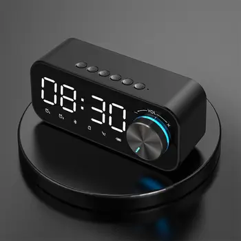 1pc Bluetooth Alarm Ura LED Ogledalo Digitalna Budilka Brezžični Bluetooth Zvočnik MP3 FM Radijska Budilka, Digitalna Ura, Doma Dekor