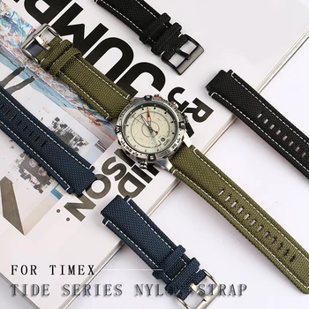 Najlon Watch Pašček za uro Timex T2N721 T2N720 739 TW2T6300 band watchband z Vijakom palico in orodja 24*16 mm
