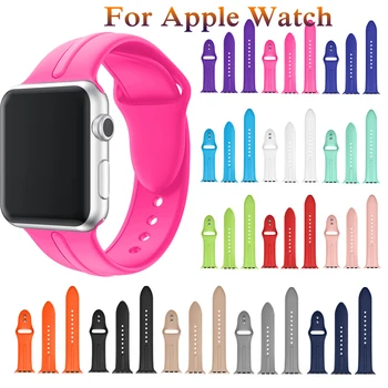 Nove modne športne Silikonske zapestnice Za Apple Watch 40 mm 44 mm 38 mm 42mm smart jermenčki za Apple Gledati serije 4 3 2 1 Watch