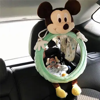 Disney Mickey Miške Minnie Plišastih Igrač Pogled Nazaj Sedež Ogledala Dojenčka, Skrbi za Varnost Otroci Mehke Igrače, Avto Baby Varnost Ogledalo Igrača 20*20cm
