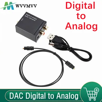 DAC Digitalno Analogni Avdio Pretvornik Koaksialni Optični Signal Analogni DAC Spdif Stereo 3.5 mm Jack 2*Ojačevalnik RCA Dekoder