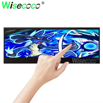Wisecoco14 Palčni 3840x1100 4K, ki se Raztegne Bar Zaslon na Dotik Pitne Monitor Ultrawide Pomožni Zaslon, na Drugi Prikaz Tipa C Vrata Zaslon