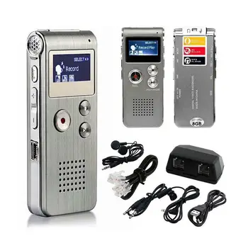 Prenosni mini snemalnik mini digitalni zvočni snemalnik 8gb Telefon diktafon dictaphone MP3 Predvajalnik S WAV, MP3 Predvajalnik