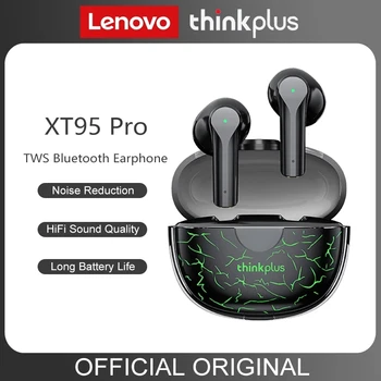 100% Prvotne Lenovo XT95 Pro TWS Brezžične Slušalke Bluetooth Slušalke HI-fi Zvok Vodotesne Slušalke Touch Kontrole Čepkov