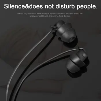 Mehko Spalna Slušalke Silikonski Anti-krat Slušalke in-Ear Slušalke Z šumov 3,5 mm Slušalke Univerzalno Za Android
