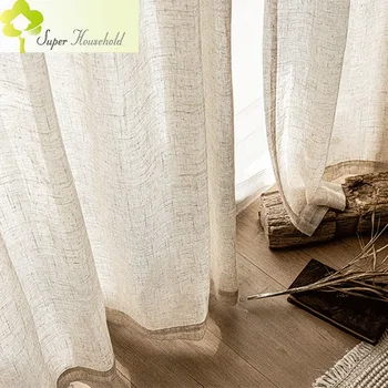 perilo til zavese za dnevno sobo japonski lanu odklon zavese za spalnico senčenje voile zavesa za otroke okno zaslon