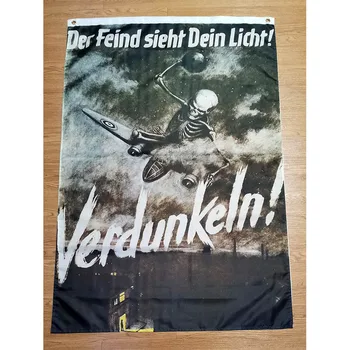 Nemčija WW2 Plakat Zastavo 3 m*5 m (90*150 cm) Velikost Božični Okraski za Dom Zastava Banner Notranja Zunanja Dekor G18