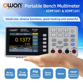 OWON XDM1041 XDM1241 Klopi Digitalni Multimeter 55000 Šteje True RMS 3,5