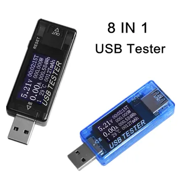 8 V 1 Voltmeter Usb Tester Napetosti indikator Energijo Merilnik USB Detektor Monitor Volt Trenutno Ampermeter QC2.0 3.0 4-30V
