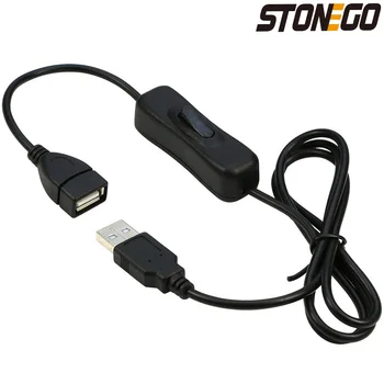 STONEGO USB Stikalo Podaljšek Podporo Prenos Podatkov in Napajanje z On/Off Stikalo za Vklop LED Trakovi, Naprave USB