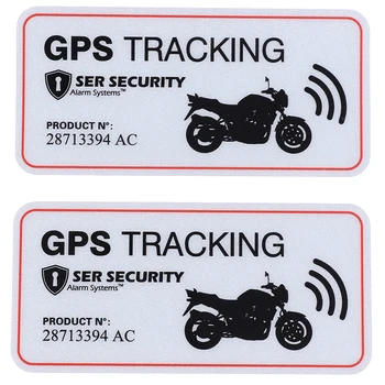 2pcs Opozorilo etiketo GPS SLEDENJE, Alarmni sistem, nalepke, Anti-Theft nalepke, odsevni vinilne nalepke za avto motocrclye kolo