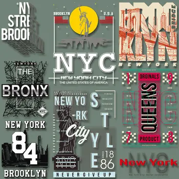 New York, Brooklyn Vinilne Nalepke Za Oblačila srce železa na obliž Stroj podjetje in fadeless nalepke