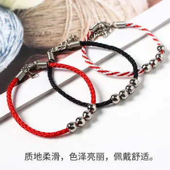 Diy nakit Dodatki Rdeča Zapestnica korejski Moda 3 barve Debelo Vrv