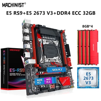 STROJNIK E5 RS9 Motherboard LGA 2011-3 Set Komplet Xeon E5 2673 V3 CPU Procesor Z 32 G=4*8G DDR4 ECC RAM Pomnilnika Štiri-Kanalni