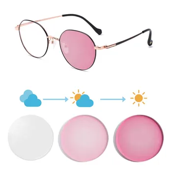 SHINU Recept očala ženske titana očal okvir photochromic leče sprememb 5 barvo na soncu žensk razred očala