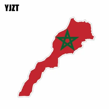 YJZT 16,8 CM*5 CM Osebnost Maroko Nalepko Zemljevid Avto Nalepke, Dodatki 6-0593