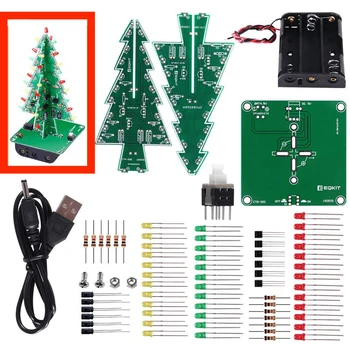 DIY Elektronskih Kit Božično Drevo 3D Tri-Dimenzionalni Božič Spajkanje Praksi Elektronski Sestavite Komplet