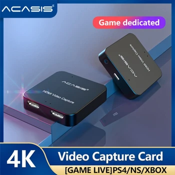 4K 60Hz HDMI-Združljive Video posnetke, Zajemanje Kartico 1080P za Igre za Snemanje Plošče v Živo Pretakanje Box USB 3.0 Grabežljivac za PS4 Fotoaparat