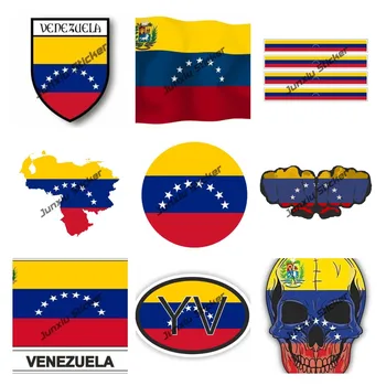 Venezuela Zastava z Lobanjo Vinilne Nalepke Venezuela Zemljevid Kodo Države Avto Dodatki Venezuela Ovalne Zastavo Okno Nalepke Avto Nalepke