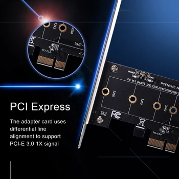 Dodaj Na Kartice, PCIE Za M2 Adapter PCI Express 3.0 X1 Da NVME SSD M2 PCIE Raiser Adapter za Podporo 2230 2242 2260 2280 M. 2 SSD