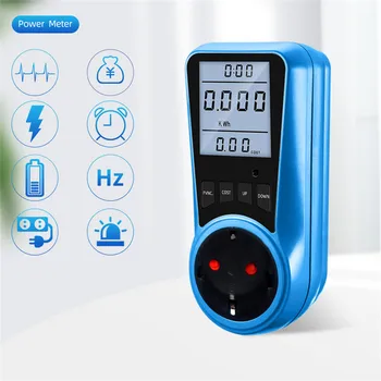 Digitalni Ampermeter Tekoči Meter AC Energijo Merilnik Časa Vat Energije Tester AC 230 V50 Hz Z Ozadja NAM BR EU Plug