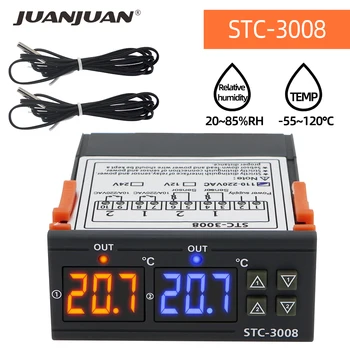 STC-1000 STC-3000 3008 3028 Digitalni Temperaturni Regulator STC-8080A+ STC-9100 9200 Thermoregulator 110-220V 10A