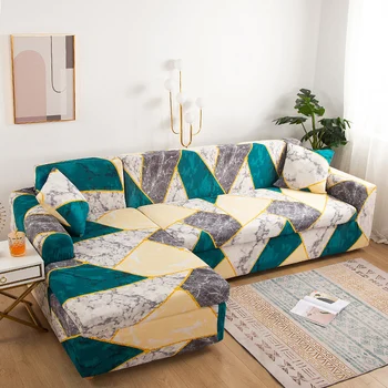 natisnjen L obliki kavč, prevleke za dnevni prostor kavč zaščitnik anti-prah elastična stretch kotu kavč, prevleke za kritje
