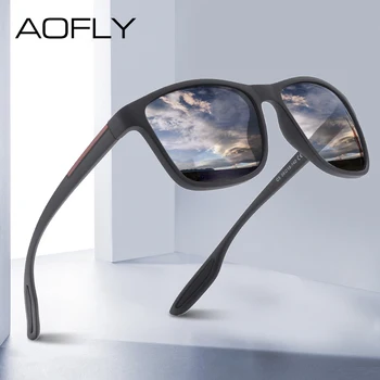AOFLY DESIGN Ultralahkih TR90 Polarizirana sončna Očala Moški Modni Moška sončna Očala Za Vožnjo Kvadratnih Očala zonnebril heren UV400