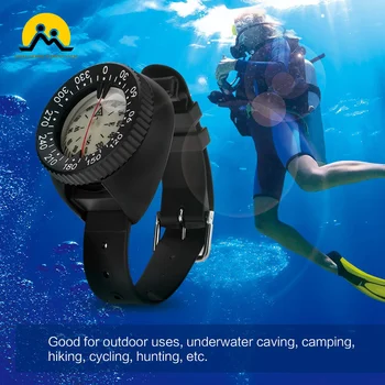 50m Nepremočljiva Kompasa Podvodni Jamarstvo Kampiranje Kompas z Manšeta Scuba Potapljanje Watchband Fluorescentna Izbiranje Kompas