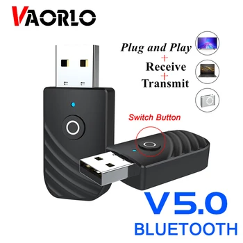 VAORLO 3 in1 Sprejemnik Oddajnik Bluetooth 5.0 USB vmesnik 3.5 MM AUX Plug And Play TV PC Slušalke Doma Stereo Avto Hi-fi Avdio