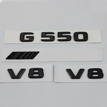 Samolepilna 3d ABS Sijajni Črni Črke Za Avto Mercedes Benz G550 AMG W463 W464 Zadaj Prtljažnik Logotip Nalepke V8 Emblem Dodatki